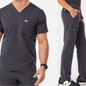 Figs Men's Charcoal Cargo Pants